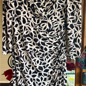 Ralph Lauren Black and White Floral Dress